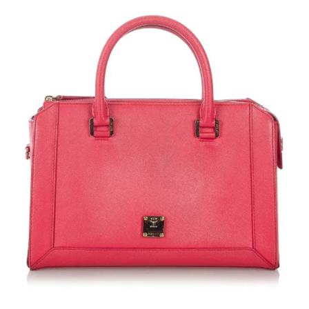 MCM Pre-owned Pre-owned Læder hndtasker Pink, Dame Vintage Tasker, Størrelse: ONE Size