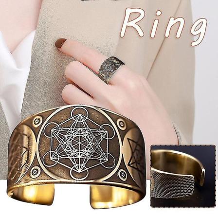 Ring ärkeängel av Metatron Vintage stil för kvinnor/män smycken gåva Gold