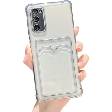 Stöttåligt Skal Med Kortfack Samsung S20 Plus Transparent