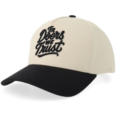 Iconic - Beige adjustable Keps - In Dooers We Trust Stone/Black A-frame Adjustable @ Hatstore