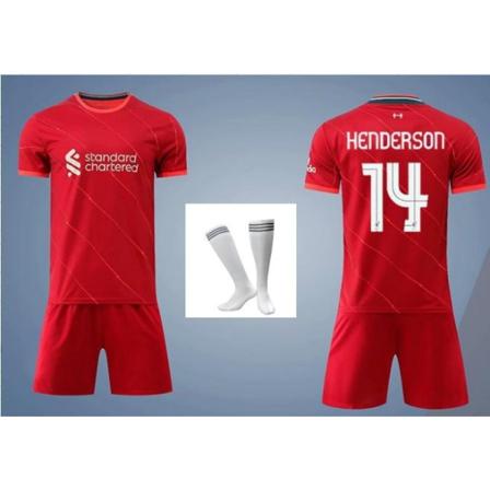21-22 bonus kotipaita nro 11 Salah nro 10 Mane jalkapalloasu paita setti nro 27 Darwin Custom size 14 socks S#