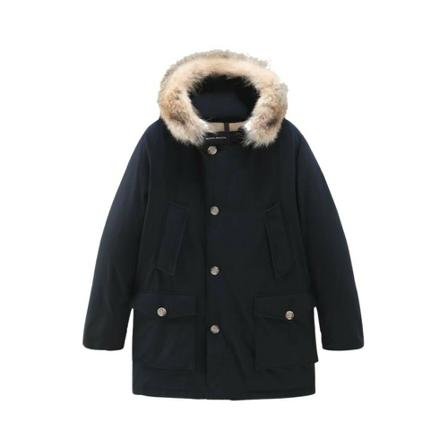 Woolrich, Winter Jackets Blauw, Heren, Maat:S,stof