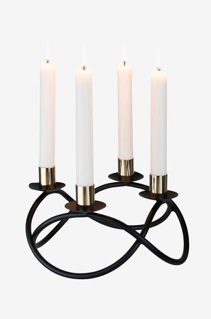 Dorre - Kynttelikkö Asta - Musta - Kynttilänjalat & lyhdyt - - Homeroom