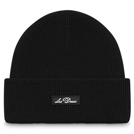 Les Deux | Gorro con parche del logo negro Wayne para hombres - Gorras para hombre