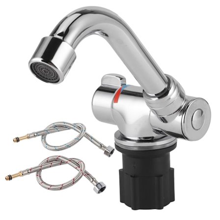 G1 2in Gevind Vandhane Varmt Koldt Vand Udtag 360 Rotation til RV Campingvogn Køkken Badeværelse