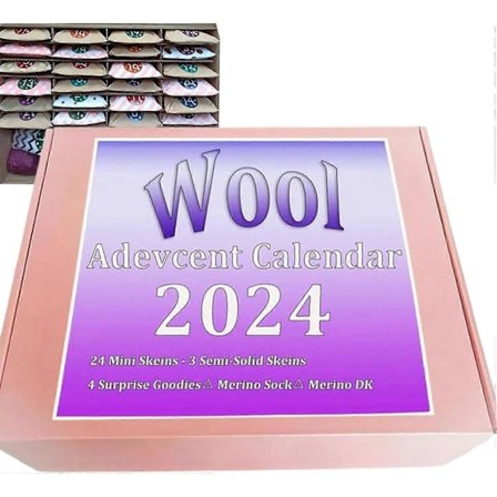 Uld Julekalender 2024, Garn Hæklet Julekalender, 2024 Hæklet Julekalender