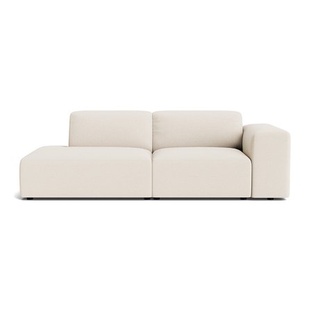 Soma Lounge-Sofa, links | Open end in Loop Creme, modernes Design, bequeme Polsterung und hoher Sitzkomfort für Ihr Wohnzimmer, 75cm Höhe