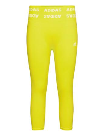 Training Aeroknit 7/8 High-Rise Tights W Yellow Adidas Performance