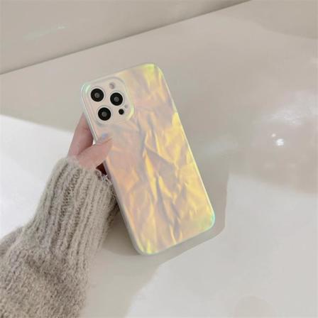 Iphone 13, Pro & Max Holografiskt Folie Elektropläterat Skal Wow Silver One Size
