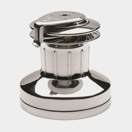 Cabrestante de escota Andersen Full Stainless 68ST FS, self tailing, de 2 velocidades, acero inoxidable, apto para cabo Ø10 - 18 mm