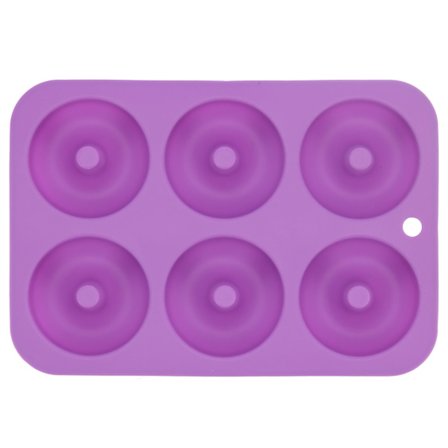 6-galler munkform Silikone rund chokolade kage Brødform Bageudstyr Lilla