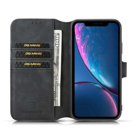 Dg-ming Mobilplånbok 3-kort Apple Iphone Xr (6.1") Svart