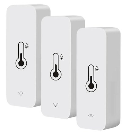 3 stk Tuya Wifi Temperatur- og Fuktighetsensor Smart Life Fjernkontroll Overvåking Smart Hjem Innendørs Hygrometer