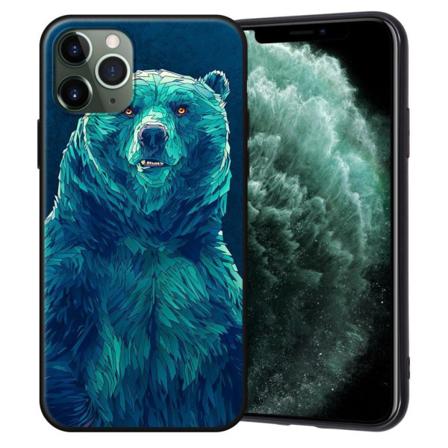 Cool case med blå bjørn i en unik mønster iPhone stødsikker Blue 13 Pro Max