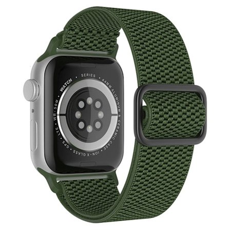 Apple Watch (41 mm) klokkerem i teksturert nylon - Olivengrønn