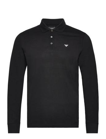 Polo Shirt Designers Polos Long-sleeved Black Emporio Armani