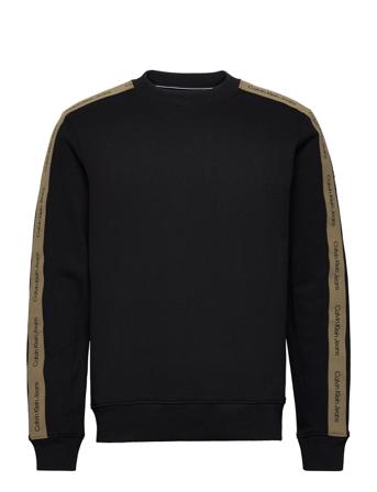 Contrast Tape Crew Neck Black Calvin Klein Jeans