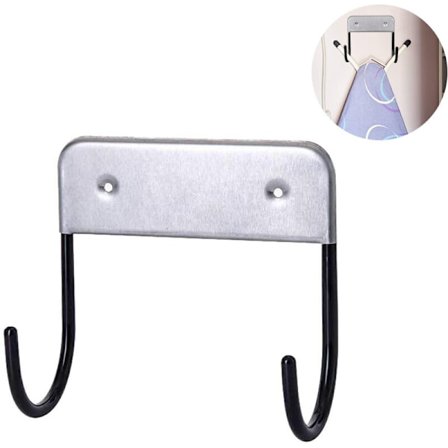 Metallväggmonterad strykbrädeshållare, strykbrädeshållare väggmonterad strykbrädeshållare tvättstuga väggmonterad förvaringshylla hängande hylla galge