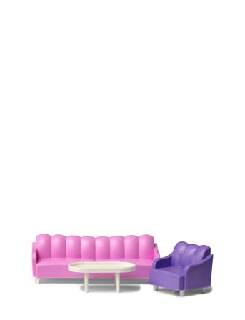 Basic Vardagsrumsset Toys Dolls & Accessories Doll House Accessories Multi/mønstret Lundby*Betinget Tilbud