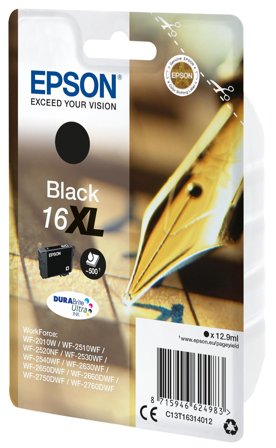 Epson 16XL - XL - svart - original - blekkpatron