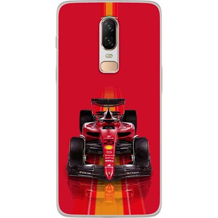 Yhteensopiva Puhelinkuori OnePlus OnePlus 6 Ferrari Formula 1 -auto ikonisessa punaisessa muotoilussa urheilullisella tarkkuudella