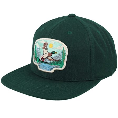 Wild Spirit - Rouen Duck Patch Spruce Green Snapback Snapback Green Cap - @ Hatstore