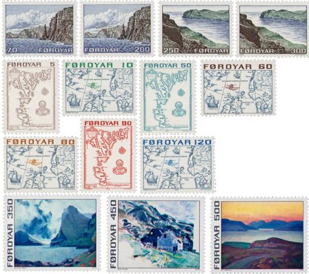 Færøerne 1975 - AFA 1-14 - Postfrisk