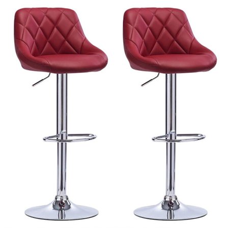 Rootz säädettävät baarijakkarat 2 kpl - Työtasojakkarat - Kääntötuolit - Keinonahkainen Comfort - Kromi Kestävyys - Monipuolinen Korkeus - 84cm-106cm