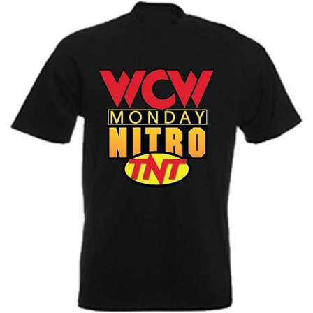 Wcw Monday Night Nitro T-shirt Herr rundhalsad kortärmad T-shirt med botten