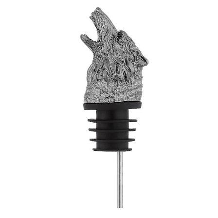 Vinstoppare i metall med varghuvud, vinkaraff, kökstillbehör