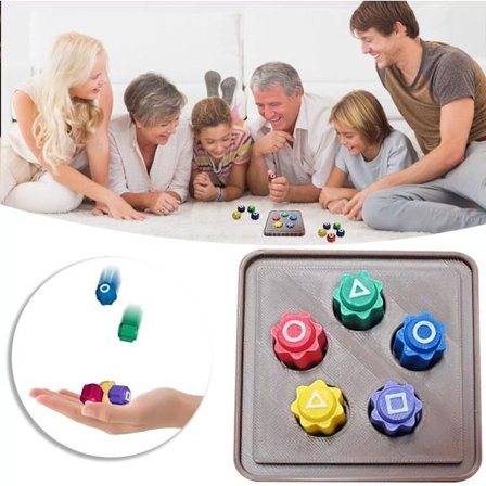 Korealainen perinteinen Gonggi-peli – Jack Stone -lelusetti Squid Game 2 -inspiroitu (5 kpl + pohja)