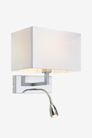 Markslöjd - SAVOY Vegg 2L Krom/Hvit - Hvit - Vegglamper - Fra Homeroom