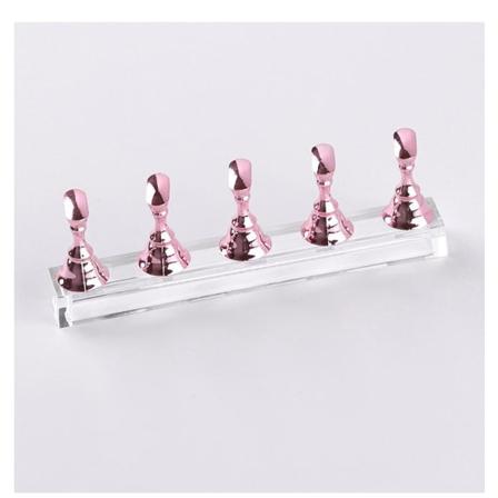 Neglelak praksis tips til negle art display stand Pink one size