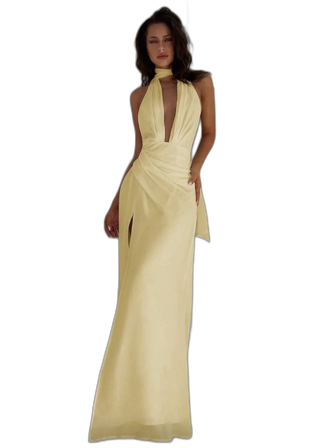 ljus gul klänning/balklänning