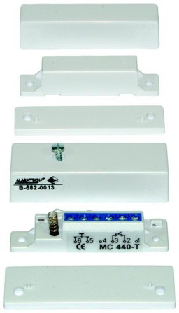 Alarmtech MC 640-5 Magnetkontakt 5 m kabel, hvid, Alarm & sikkerhed