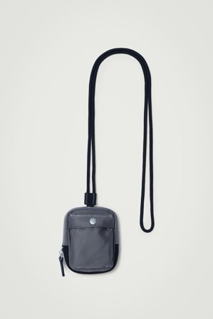 COS Men's Mini Crossbody Pouch - Nylon Bag in Grey