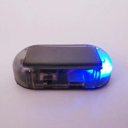 Bil Falsk Sikkerhedslys Solcelledrevet Simuleret Dummy Alarm Trådløs Advarsel Tyverisikring Advarselslampe LED Blinkende Imitation~05396