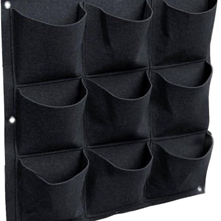 Vægmonterede hængende planteposer, lodret grøn plantevækst KLB