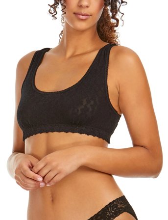 Hanky Panky Hanky Panky Daily Lace, Lined Scoop Neck Bralette - Black - XS