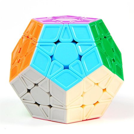 Qiyi Megaminx Magisk Terning 3x3 Klistermærkefri Dodekaeder Speed Cubes Hjerne Teaser Twist Puslespil Legetøj Megaminx Fidget Legetøj Cubo Rubix