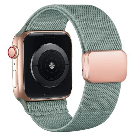 Magnetisk slinga för Apple Watch Band 40 mm 44 mm 45 mm 49 mm 41 mm 38 mm Scrunchie Nylon iwatch ultra 2 Series 9 3 7 8 se band Cactus 38mm 40mm 41mm