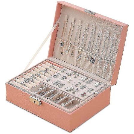 Stor kapacitet multi-lags smykkeskrin, smykkeopbevaring til Ri