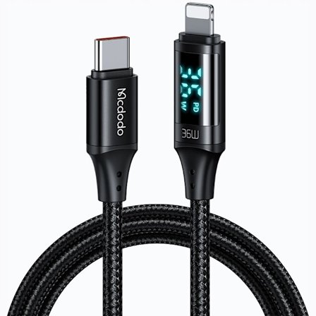 MCDODO CABLE MED DISPLAY USB-C LIGHTNING 36W 1M IPHONE X 11 12 13 14