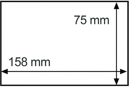 Lommer til pengesedler - 158 x 75 mm - Pakke med 50 stk.