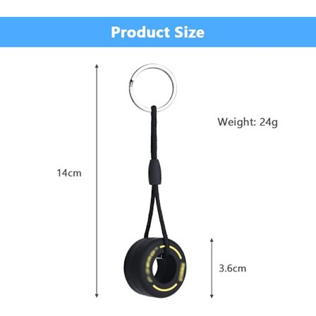 Däcknyckelring, 3 st Nyckelringsberlocker, Fashion Ultra Soft Tire K