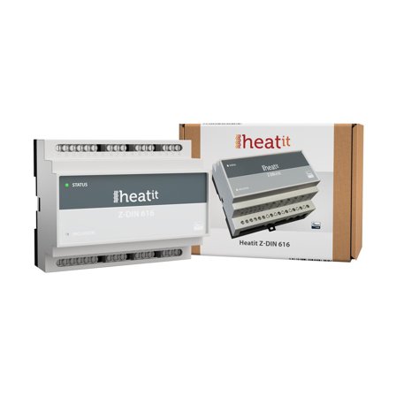 Heatit Z-DIN 616 Potensialfritt 6 x 16A Z-Wave rele for DIN skinne