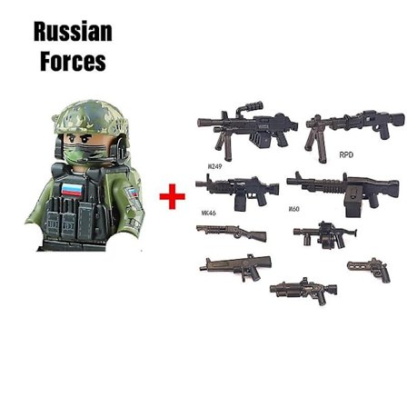 Militära byggklossar Soldatfigurer Gåvor Leksaker Vapen Gevär Special Force SWAT Arméväst Hjälm Explosionssäkra kläder MOC Fingerfärdighetsspel