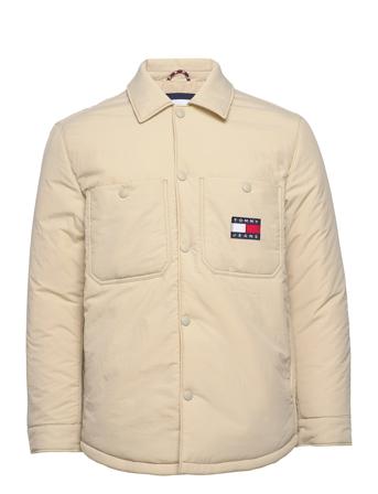 Tjm Badge Padded Jacket Ohut Takki Kermanvärinen Tommy Jeans