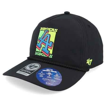 47 Brand - MLB Zwart adjustable Cap - Los Angeles Dodgers MLB 47 Hitch Black A-frame Adjustable @ Hatstore