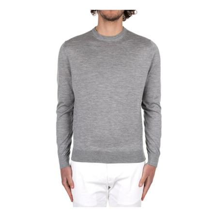 Colombo, Round-neck Knitwear Grijs, Heren, Maat:XL